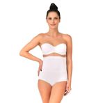 Cecimer 1 Beden Küçülten Kadın Beyaz Yüksek Bel Slip Pop-up Korse, Beyaz, 2XL