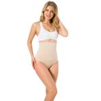 Cecimer 1 Beden Küçülten Kadın Dikişsiz Duble Slip Lohusa Korse Ten, Bej, 2XL