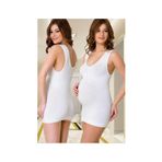 Cecimer 1 Beden Küçülten Kadın Dikişsiz Hamile Atlet Korse Body, Beyaz, S