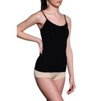 Cecimer 1 Beden Küçülten Kadın Seamless Ince Askılı Atlet Korse 5020 Siyah, Siyah, 2XL