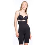 Cecimer 1 Beden Küçülten Kadın Seamless Uzun Paç. Boxer Korse, Siyah, 2XL