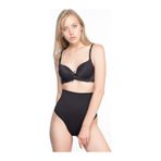 Cecimer 1 Beden Küçülten Kadın Siyah Double String Korse, Siyah, XL