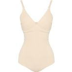 Cecimer 1 Beden Küçülten Kadın Ten Lazer Kesim Çift Kat Slip Boy Korse 2821, Bej, 2XL