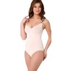 Cecimer 1 Beden Küçülten (mı) Dikişsiz Kalın Askılı Slip Boy Korse, Bej, S