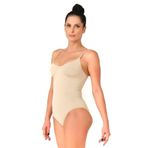 Cecimer 1 Beden Küçülten Seamless Dikişsiz Slip Çıtçıtlı Body Korse 2072 Ten, Bej, 2XL