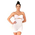 Cecimer 1 Beden Küçülten Seamless Popo Açı.k Yüksek Bel Boxer Korse, Beyaz, XL