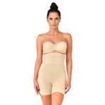 Cecimer 1 Beden Küçülten Seamless Popo Açık Yüksek Bel Boxer Korse 2033, Bej, M