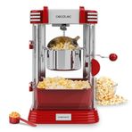 Cecotec Fun&Taste P'Corn Classic elektrikli mısır patlatma makinesi, 300 W, retro tasarım, paslanmaz çelik kap, çıkarılabilir kap, iç aydınlatma, dozaj kaşığı