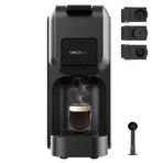 Cecotec Kapsül Kahve Makinesi Freestyle Kompakt Siyah. 1350W, Termoblok Isıtma, 20 Bar Forcearoma Teknolojisi, 4'ü 1 Arada Espresso Makinesi. Çekilmiş Kahve, Dolce Gusto, Nespresso ve K-Fee için