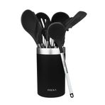 Cecotec Silikon mutfak yardımcısı, Polka Exclusive Wood&Rock, 9 parçalı set, yumuşak dokunuşlu kaplama ve çelik sap, malzemeler: Silikon, naylon ve PP, polka dahil
