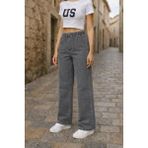 Cedy Denim Cedy Denım- Likralı Kumaş Cepsiz Beli Lastikli Palazzo Pantolon C640 - Açık Gri - -- - 36