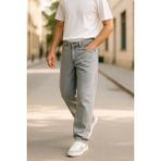 Cedy Denim Erkek Yüksek Bel Bol Kesim Baggy Loose Fit Jean PANTOLON-C352 - 29 - 32 - Açık Gri