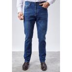 Cedy Denım Erkek Yüksel Bel Boru Paça Kot Pantolon Reguler Fit Jean C336 - 32 / 32 - Mavi