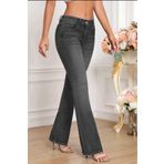 CEDY DENIM Kadın 5 Cep Düşük Bel İspanyol Paça SkinnyFit Esnek Jean Pantolon C619 Antrasit 27