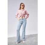 CEDY DENIM Kadın 5 Cep Düşük Bel İspanyol Paça SkinnyFit Esnek Jean Pantolon C619 Kar Yıkama 29