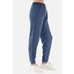 CEDY DENIM Kadın Yazlık Sentetik Keten Yüksek Bel Lastikli Dar Paça Mom Pantolon C611