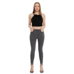 CEDY DENIM Kadın Yüksek Bel Dar Paça Süper Skinny Fit Esnek Bilek Boy Jean Kot Pantolon C596 Antrasit 29/26