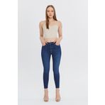 CEDY DENIM Kadın Yüksek Bel Dar Paça Süper Skinny Fit Esnek Bilek Boy Jean Kot Pantolon C596 Mavi-596 32