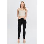 CEDY DENIM Kadın Yüksek Bel Dar Paça Süper Skinny Fit Esnek Bilek Boy Jean Kot Pantolon C596 Siyah-596 29