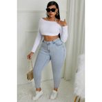 CEDY DENIM Kadın Yüksek Bel Skinny Fit Jeans Büyük Beden Kot PantolonC597 - 44 - Dropsuz - Kar Yıkama