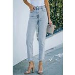 CEDY DENIM Mom Fit Jean Yüksek Bel Boyfriend Kesim Likralı Kar Yıkama Kadın Kot Pantolon -kar-yıkama C599