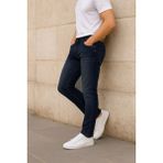 Cedy Denım Slim Fit Erkek Jean Dar Paça Kot Pantolon C300 - Koyu Lacivert - 30 / 32