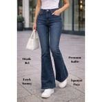 Cedy Denım Yüksek Kalite Kadın 5 Cep Düşük Bel Ispanyol Paça Skinnyfit Esnek Jean Pantolon C619 - 04G-Mavi - 26