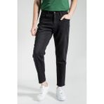 CEDY DENIMDar Paça Erkek Yüksek Bel Kot Pantolon - Salaş Mom Jean C333 - Dropsuz - Siyah - 30