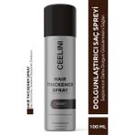 Ceelini Dolgunlaştırıcı Saç Spreyi Koyu Kahverengi 100 ml Tüm Saç Tipleri için Belirginleştirici Etki