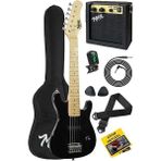 CEG-30BK 4-6 Yaş Çocuklar Için Amfili Full 1/4 30 Inç Elektro Gitar Seti Full Black