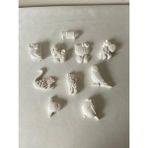CEG Art Gallery Taş Boyama Seti - 10'lu Mini Karışık Hayvan Seti - 1 Adet Fırça + 3 Renk Boya + 5 Adet Mıknatıs