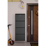 Ceha Kilitli 4'lü Metal Ayakkabılık Füme - K.AYK-4 /AB7979/KL
