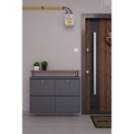 Ceha Kilitli Tablalı 4'lü Metal Ayakkabılık - Antrasit K.AYK-2.4/AC/P 7024/KL Antrasit