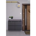 Ceha Kilitli Tablalı 4'lü Metal Ayakkabılık - Siyah K.AYK-2.4/B/P 9005/KL