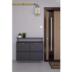 Ceha Kilitli Tablalı 4'lü Metal Ayakkabılık - Siyah K.AYK-2.4/S/P 9005/KL