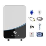 CEIEVER 7000 W 220 V mini hızlı su ısıtıcı, LED ekranlı, elektrikli ani su ısıtıcısı, banyo, mutfak için