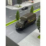 Çek Bırak Diecast Model Araba 10 Cm - Mercedes Sprinter Kargo Arabası Ups Metal Açılabilir Kapılı