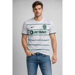 Ceka Yeşil Çizgili Beyaz Erkek Forma Tişört - 9 Numara Baskılı Spor T-Shirt