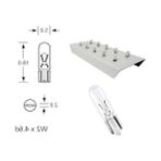 Cekar Store 10 Adet 12V T5 1.2W Mini Dipsiz Standart Renk Ampul