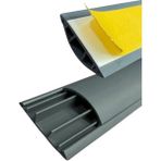 Cekar Store 1m Kendinden Yapışkanlı 50X12MM Gri Balık Sırtı Kablo Kanalı (1 Metre)