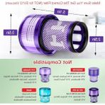 Cekar Store 3 Adet Hepa Filtre 971517-01 Dyson V12 Detect Slim Cordless Kablosuz Süpürge Parçaları Aksesuarları, 1 Adet Fırça ile