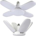 Cekar Store 30 Watt 4 Kollu Pervane LED Ampul, Katlanabilir Fan Tipi Tavan Lambası, 6500K Beyaz Işık, 3250 Lümen, E27 Duy Uyumlu, Enerji Tasarruflu Atölye ve Oda Aydınlatması [enerji Sınıfı F]