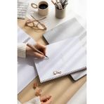 Cekar Store A4 Spiralli Karton Kapak 4'lü Set Kareli Okul Defteri 80 Yaprak - Ders Programlı Çok Renkli - 41 Delft Blue