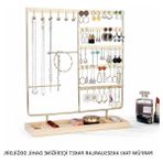 Cekar Store Ahşap Tabanlı Masaüstü Kolye Küpe Bileklik Takı Aksesuar Organizer Standı AL5462 (Gold) - 41 Delft Blue
