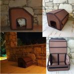 Cekar Store Bod Dış Mekan Yağmura ve Soğuğa Dayanıklı Eva Kedi Evi Yuvası Kahve