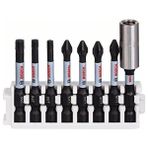 Cekar Store Bosch Professional Accessories 8 Parçalı Tornavida Ucu Seti (Impact Control, Pz/ph Uçlar - Uzunluk: 50 Mm, Evrensel Tutucu, Pick And Click, Darbeli Matkap Aksesuarı