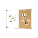 Cekar Store Çift Fonksiyonlu Alüminyum Çerçeve Mantar Pano ve Yazı Tahtası 60X90 cm