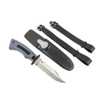 Cekar Store Cressi Norge Bıçak Kılıf ve Bağlantı Aparatları ile Tam Takım Halinde Bıçak Siyah 228 mm