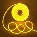 Cekar Store Ema Dükkan 12V Trafolu Neon LED Işık | Tak-Çalıştır Trafolu Neon Şerit LED Esnek Silikonlu Aydınlatma LED Hortum (5 Metre, Amber)
