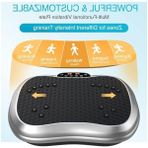 Cekar Store Fitness Titreşimli Egzersiz Aleti – Tüm Vücut Için Zayıflama Aleti, Yağ Yakımı ve Ödem Atıcı Titreşimli Spor Aleti, Sessiz ve Güçlü Motor, Uzaktan Kumandalı, Ev Tipi Titreşimli Zayıflama Aleti, Gümüş